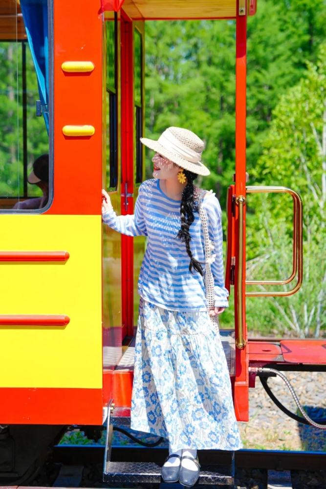 Bring Dreams Travel Poppy Flowers Skirt Mori Kei Clothing