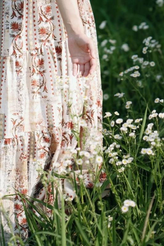 Bring Dreams Retro Flowers Strapless Dress Mori Kei Outfits