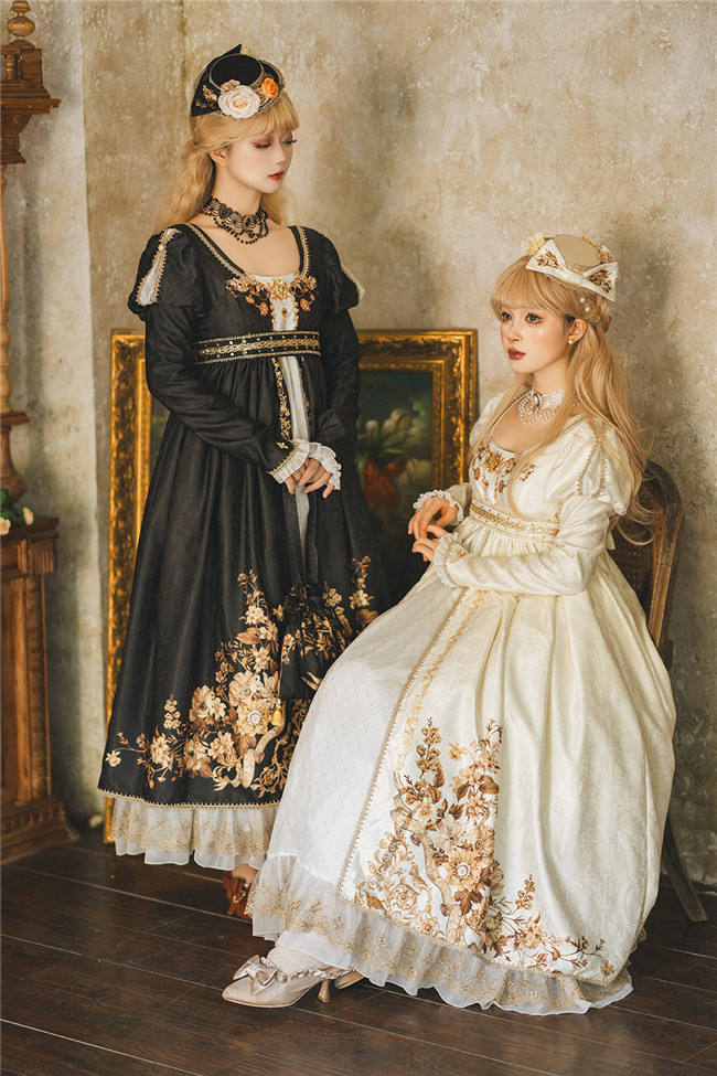 Miss Point Sunset Retro Style Regency Era Dress
