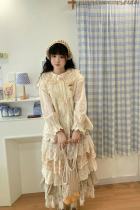 Embroidered Lace Patchwork Skirt Mori Kei Fashion
