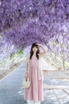 Bring Dreams Loose Pink Vest Dress Mori Kei Outfits