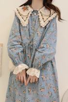 Loose Printed Dress Mori Kei Fashion