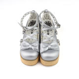 MODO Wood Grain High Platform Lolita Heels Shoes