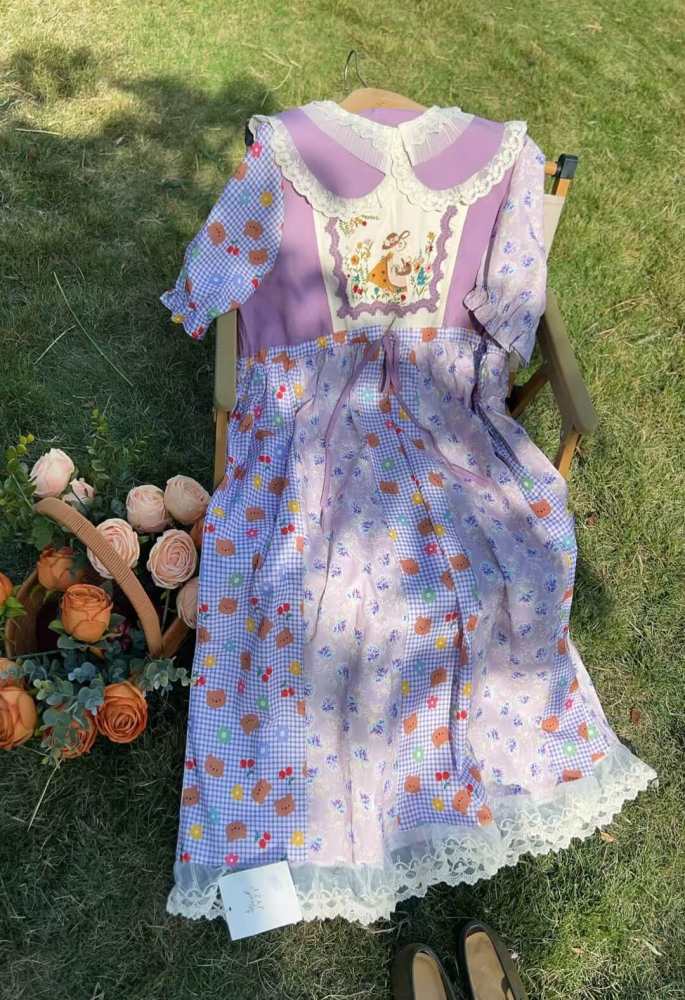 Peter Pan Collar Purple Dress Mori Kei Fashion