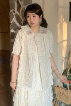 Retro Lace Embroidery Vest Mori Kei Fashion