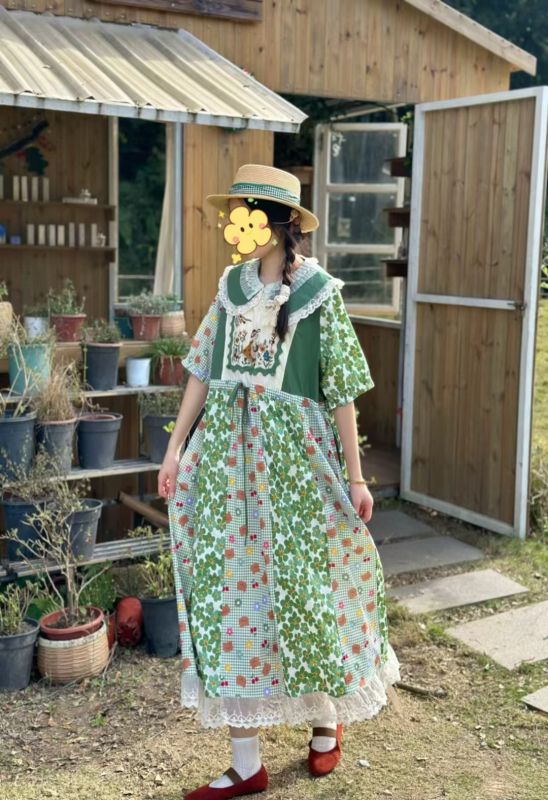 Peter Pan Collar Purple Dress Mori Kei Fashion