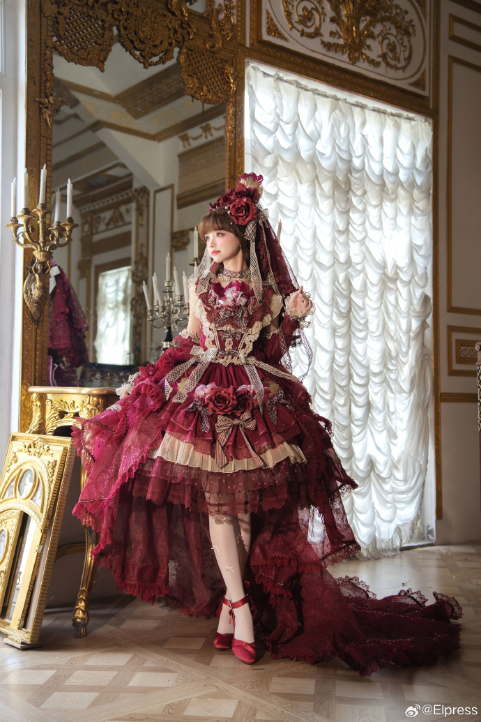 Elpress L ~Princess Rose of Snow Country Lolita JSK,Sweet Lolita