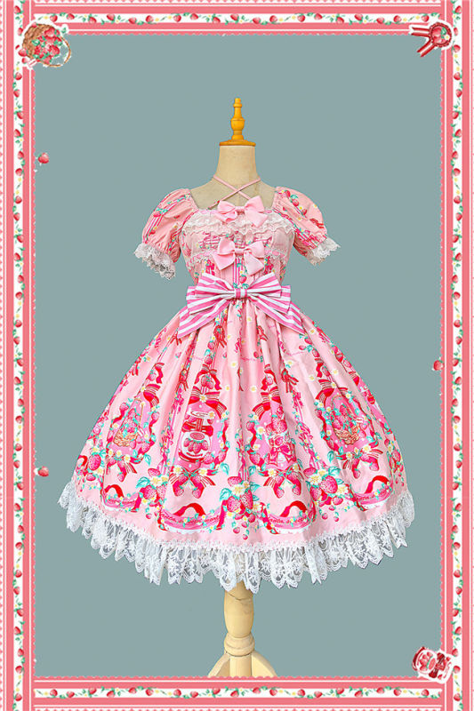 Infanta the Strawberry Kitchen Maid Strawberry Lolita Dress