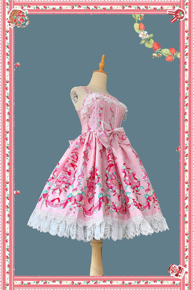 Infanta the Strawberry Kitchen Maid Strawberry Lolita Dress