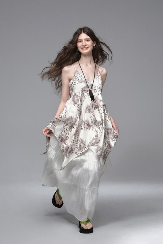 Bronze Moonlight Irregular Printed Top Modern Clothes