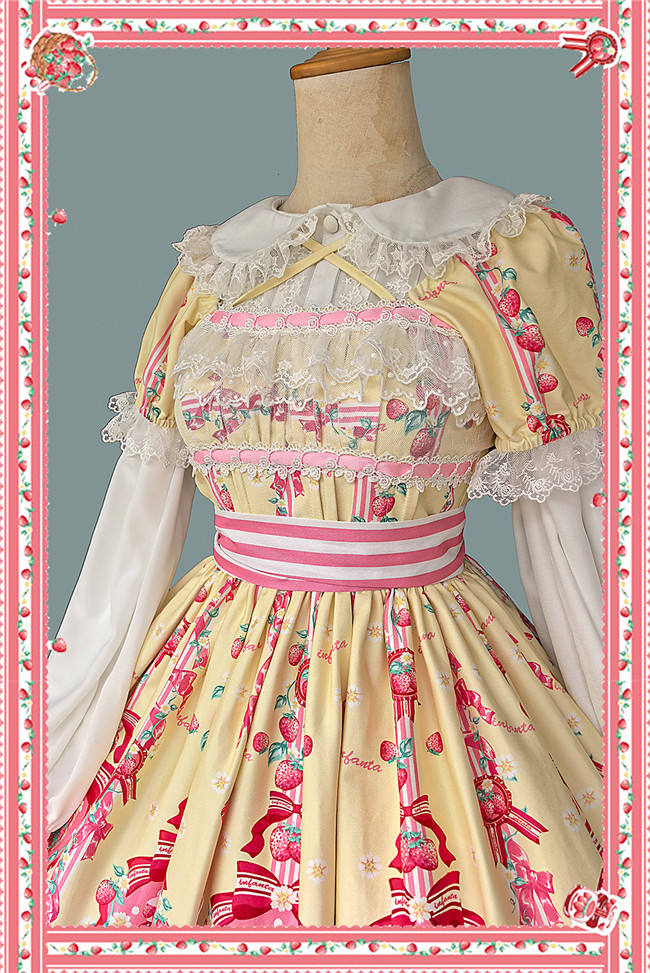 Infanta the Strawberry Kitchen Maid Strawberry Lolita Dress