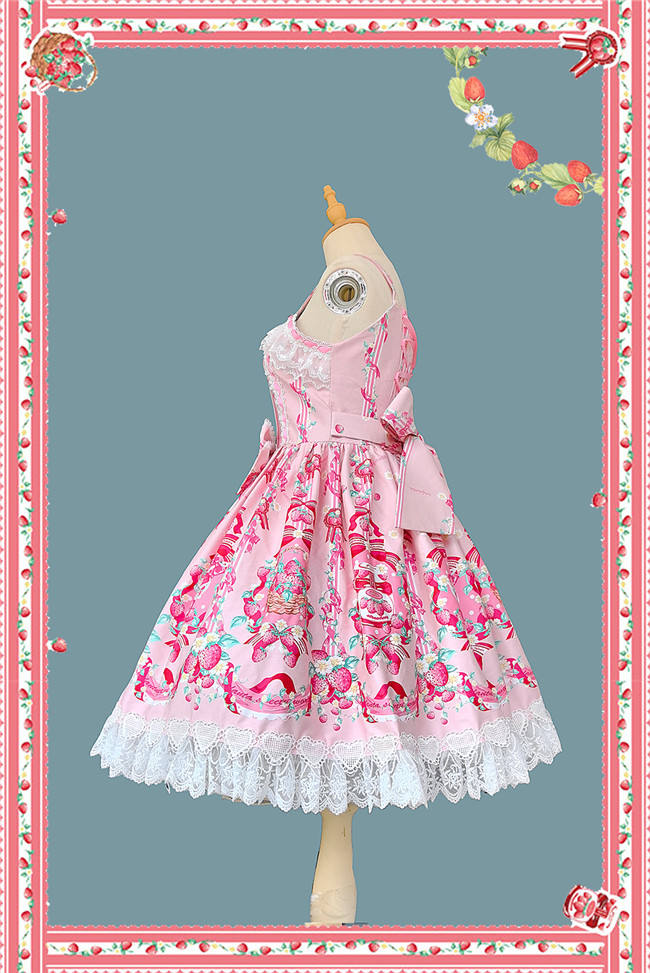 Infanta the Strawberry Kitchen Maid Strawberry Lolita Dress