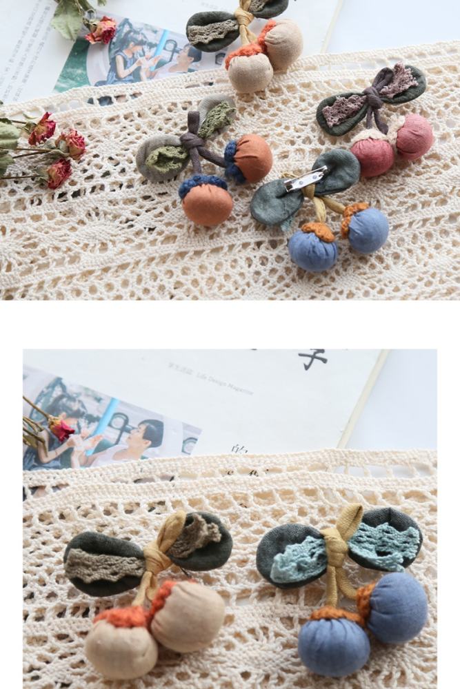 Fresh Nature Cherry Strawberry Brooch Accessories