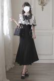 Hutaomu Chizuru Japanese Fishtail Skirt Black Jirai Kei Clothes
