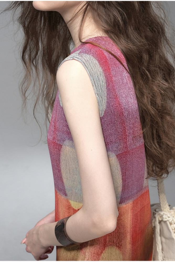 Gypsy Sunset Retro Printed Dress Modern Outfits
