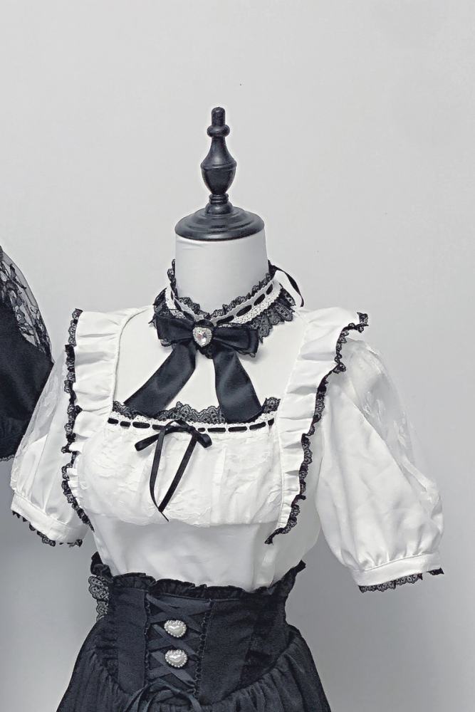 Pink Rabbit Thousand Layer Dream Japanese Lace Skirt Black Jirai Kei Clothing