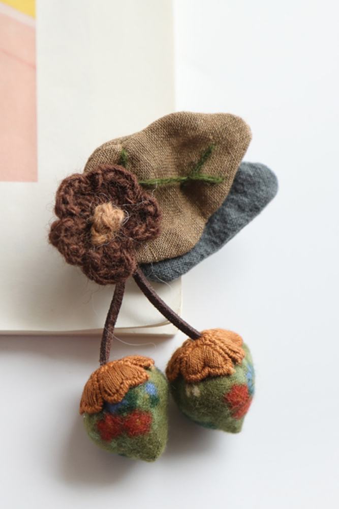 Fresh Nature Cherry Strawberry Brooch Accessories