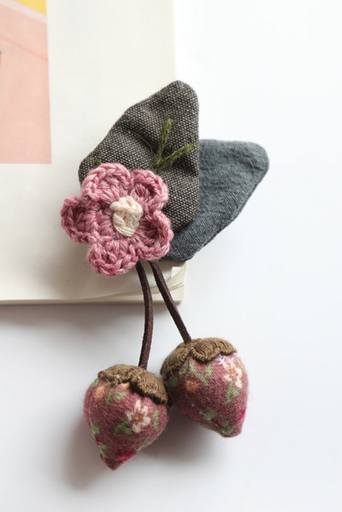 Fresh Nature Cherry Strawberry Brooch Accessories