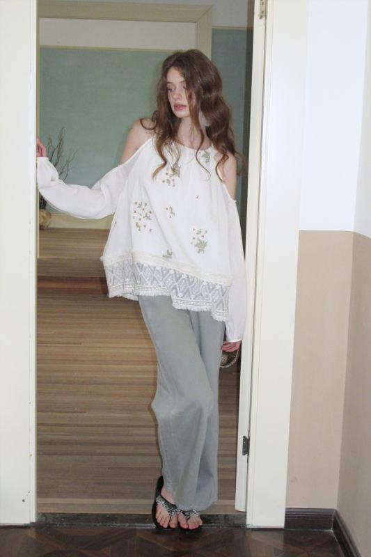 Freire Castle Retro Off Shoulder Top Mori Kei Fashion
