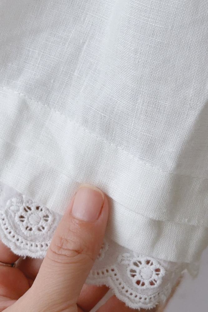 Nature Artsy Loose Shorts White Mori Kei Fashion