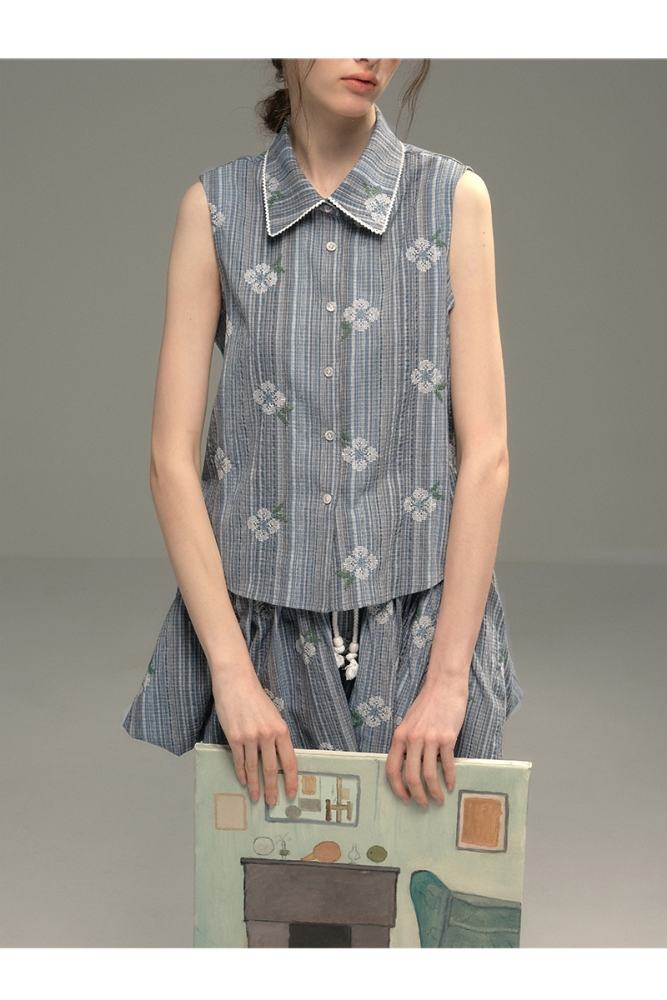 Retro Embroidered Flower Bud Skirt Modern Clothing