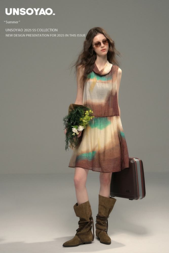 Peninsula Encounter Large Lapel Vest Dress Modern Fashion