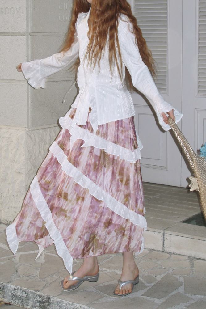 The Free Me Lacework Blouse Sunset Skirt Mori Kei Outfits