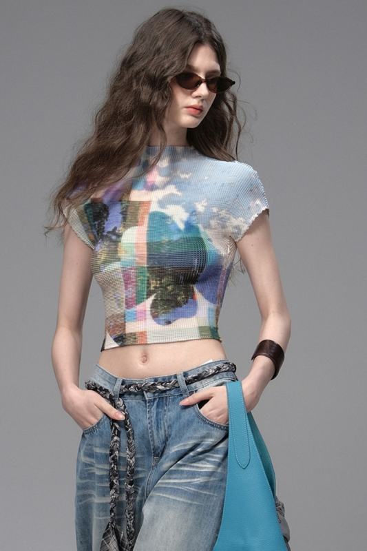 Nomadic Star High Elasticity Top Retro Khaki Skirt Mori Kei Outfits