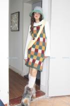 Retro Gallery Plaid Vest Dress Mori Kei Style
