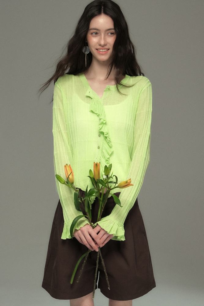 Summer Colors Knitted White Cardigan Mori Kei Clothes