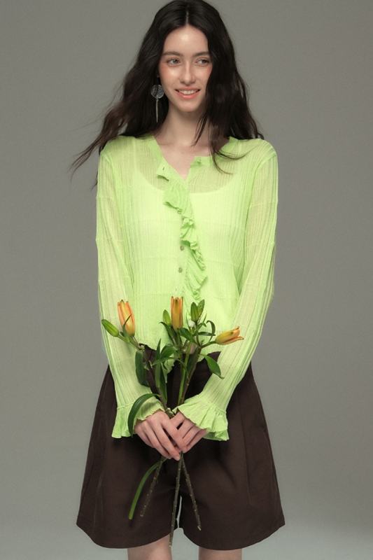 Summer Colors Knitted White Cardigan Mori Kei Clothes