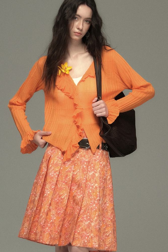 Summer Colors Knitted White Cardigan Mori Kei Clothes