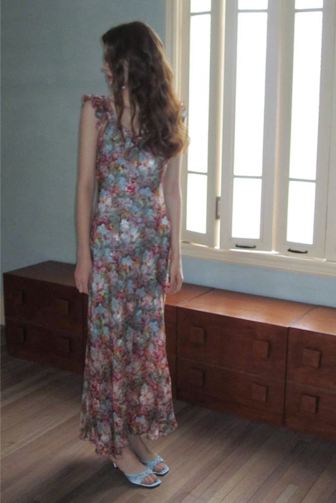 The Tatasi French Retro Long Dress Mori Kei Fashion