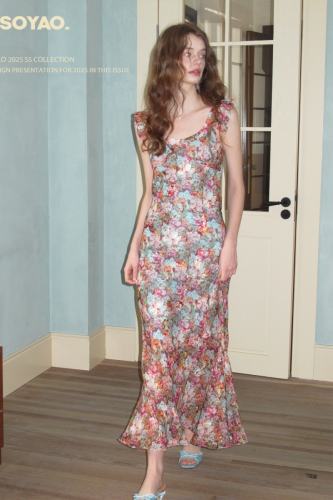 The Tatasi French Retro Long Dress Mori Kei Fashion