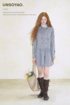 Berlin Girl Retro British Small Plaid Blue Dress Mori Kei Clothes