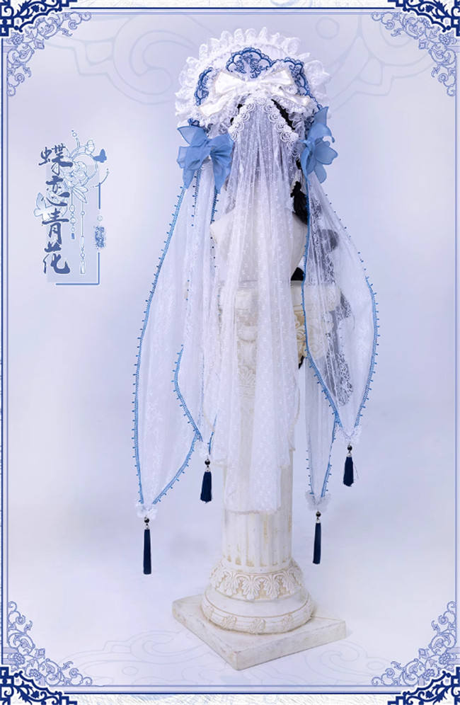 Bramble Rose Blue and White Porcelain Blue BNT Lolita Accessories
