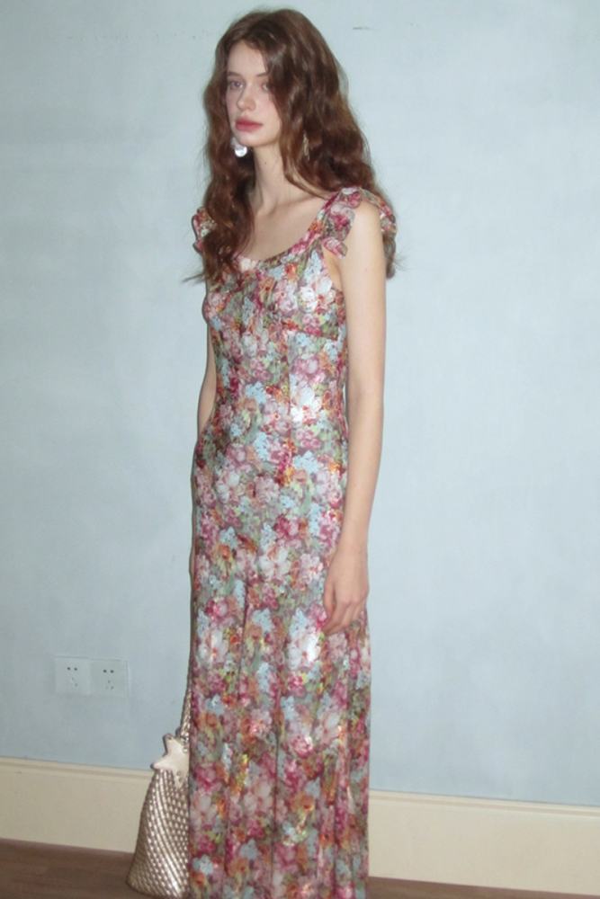 The Tatasi French Retro Long Dress Mori Kei Fashion