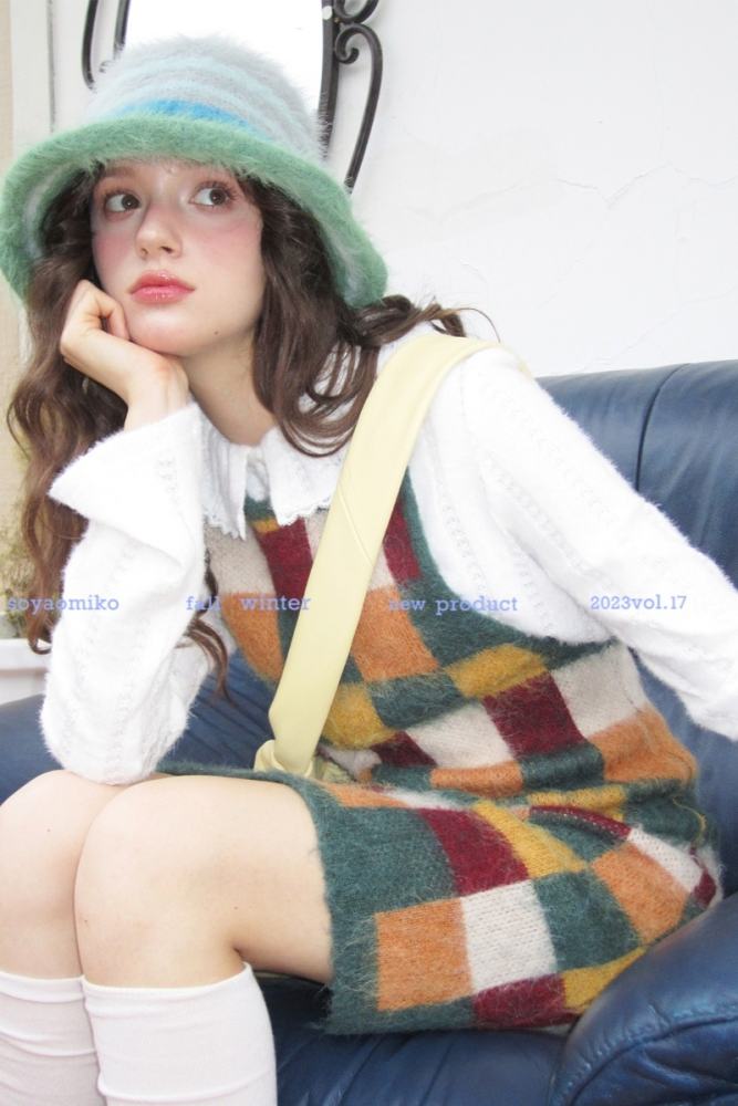 Retro Gallery Plaid Vest Dress Mori Kei Style