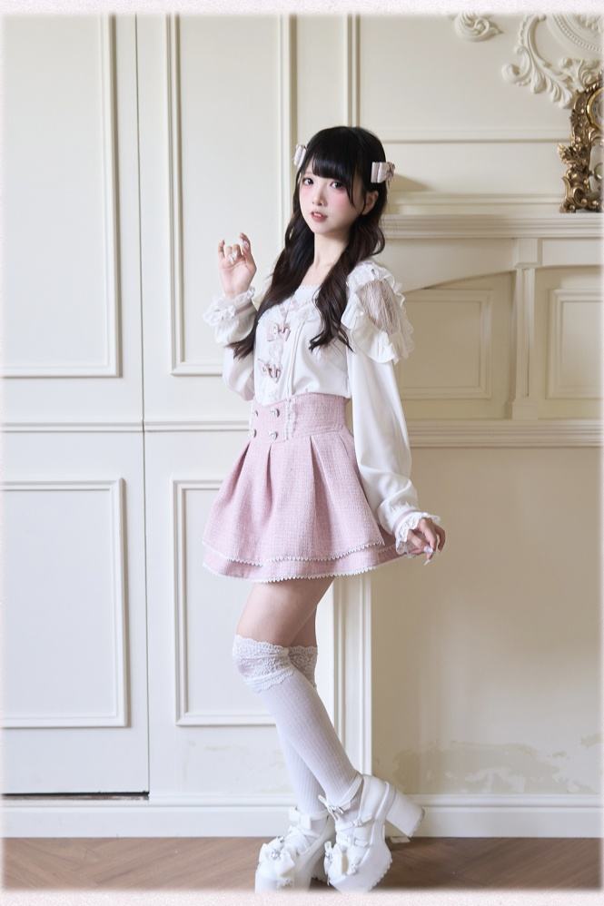 NoGenki Original Japanese Sailor Collar Lolita Blouse Jirai Kei Clothes