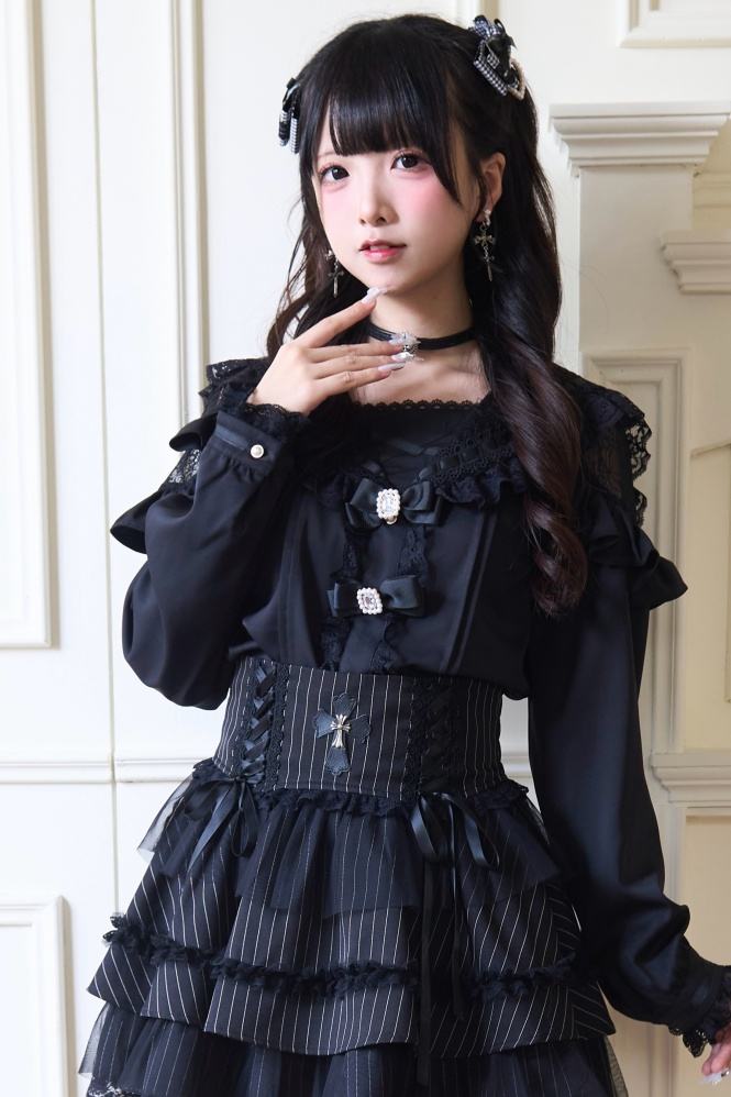 NoGenki Original Japanese Sailor Collar Lolita Blouse Jirai Kei Clothes
