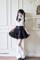NoGenki Night Sparrow Gothic Fluffy Sleeves Lolita Blouse Jirai Kei Fashion
