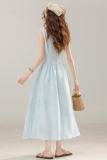 Blue Glacier Gentle Vest Dress Mori Kei Clothes