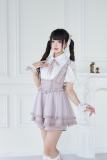 NoGenki Sweet Souffle Japanese Salopette Black Jirai Kei Outfits