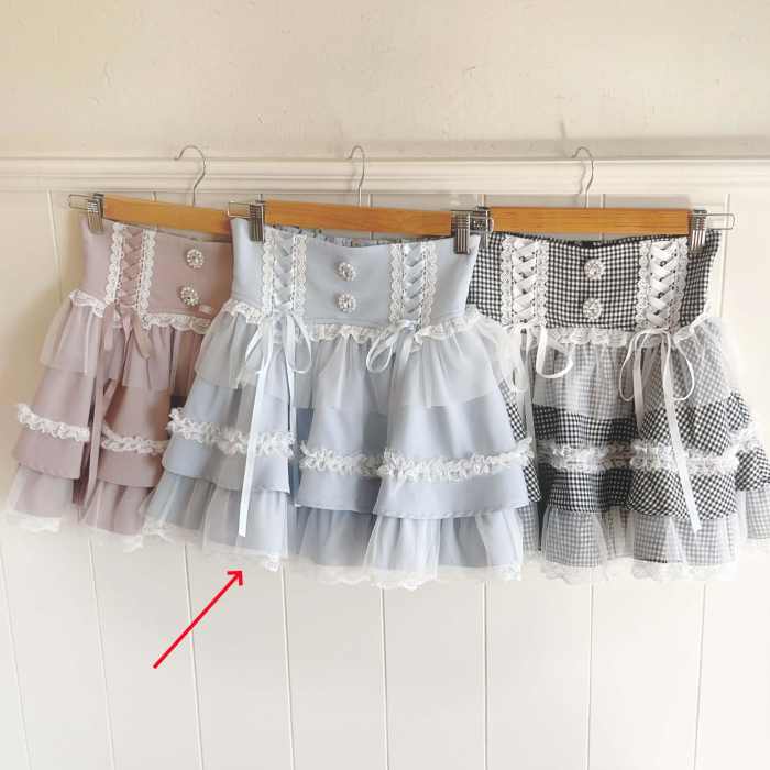 NoGenki The Wings Sweet Japanese Blue Skirt Jirai Kei Clothes