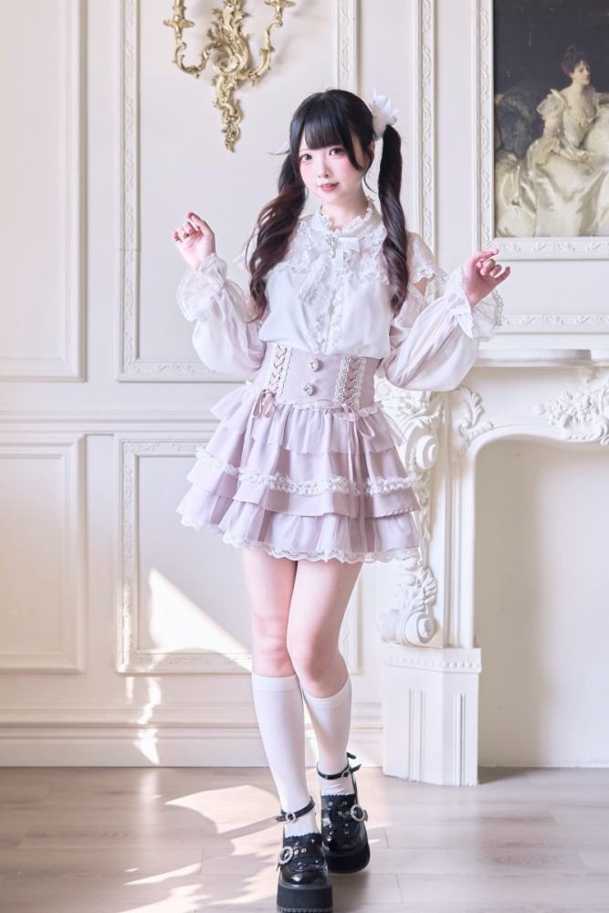 NoGenki The Wings Sweet Japanese Blue Skirt Jirai Kei Clothes
