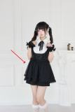 NoGenki Sweet Souffle Japanese Salopette Black Jirai Kei Outfits