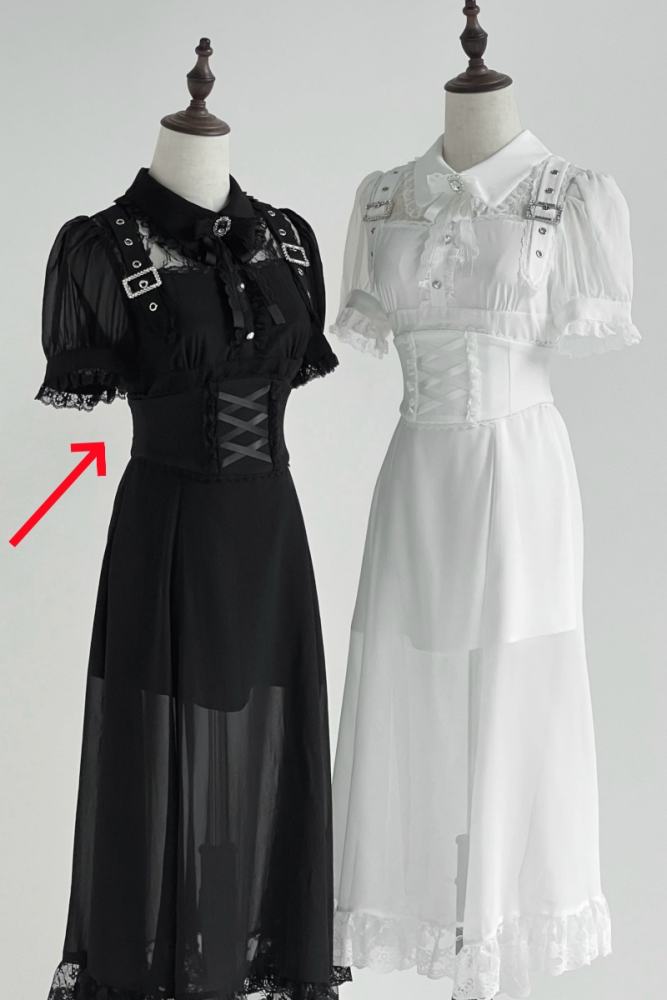 NoGenki The Concerto Japanese Black Long Dress Jirai Kei Clothing