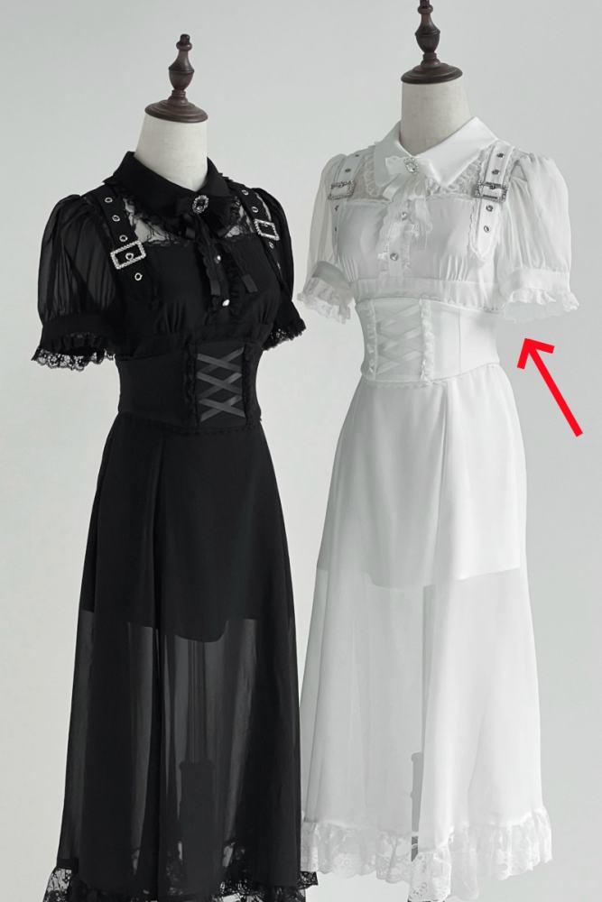NoGenki The Concerto Japanese Black Long Dress Jirai Kei Clothing