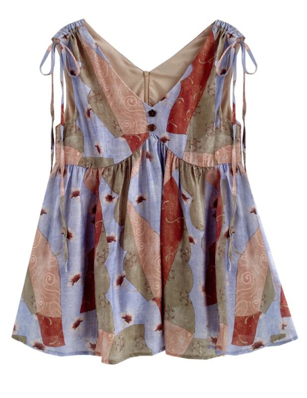 Patchwork Reverie French Retro Vest Mori Kei Outfits