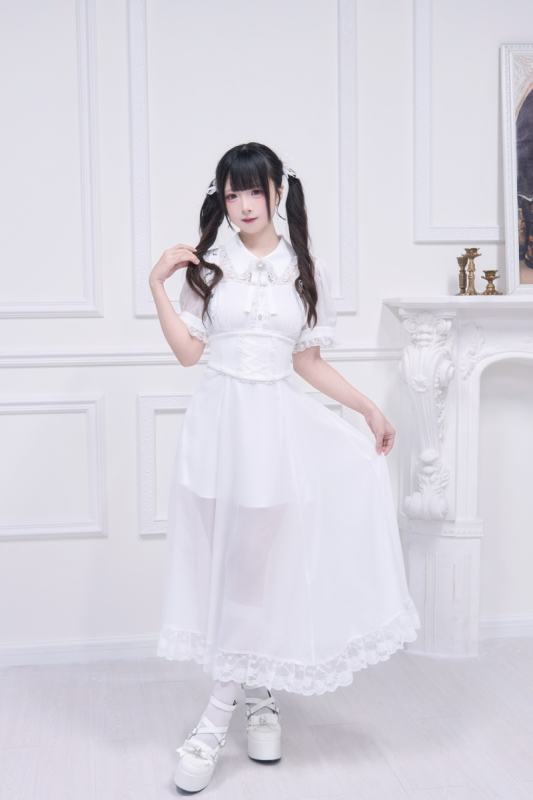 NoGenki The Concerto Japanese Black Long Dress Jirai Kei Clothing